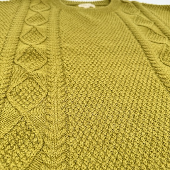 Tradlands Modern Fisherman Sweater Womens L Alpaca Blend Marigold Heritage Cozy - Picture 9 of 12